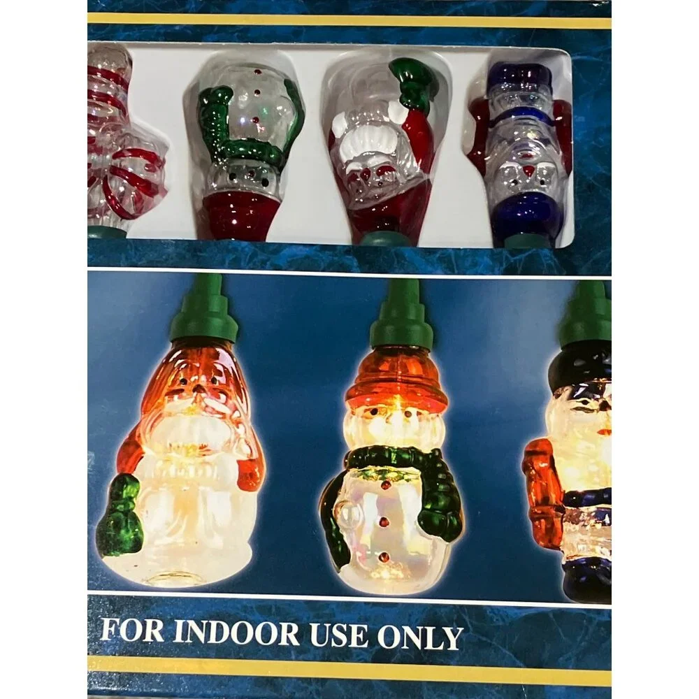 Christmas Indoor String Lights With Santa and Candy Cane Figures J.Hofert Co
